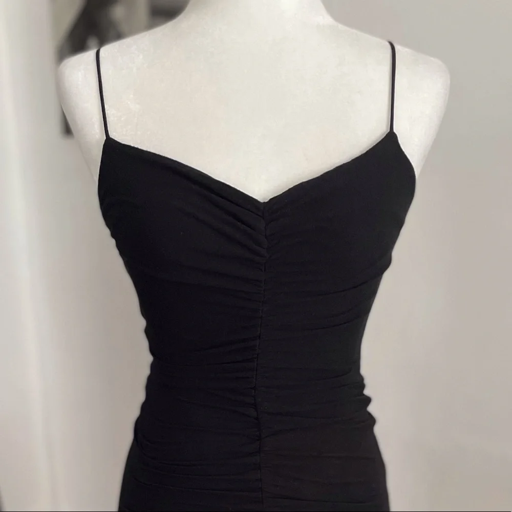 Vintage 90s Betsey Johnson BodyCon Ruched Dress - Picture 2 of 9
